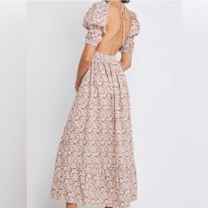 Floral Open-Back Dress